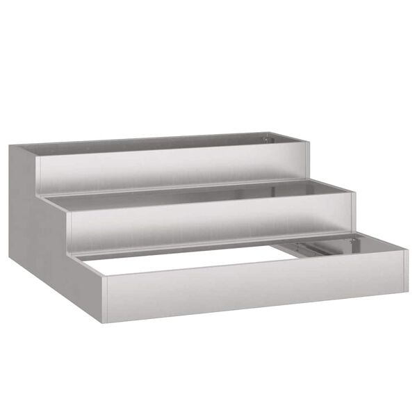 vidaXL Vrtni lonček Rjav 90 x 90 x 35 cm Vremensko odporno jeklo