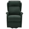 vidaXL Masažni stol s funkcijo vstajanja temno zeleno blago