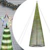 vidaXL LED božično drevo 1544 LED barvita 500 cm