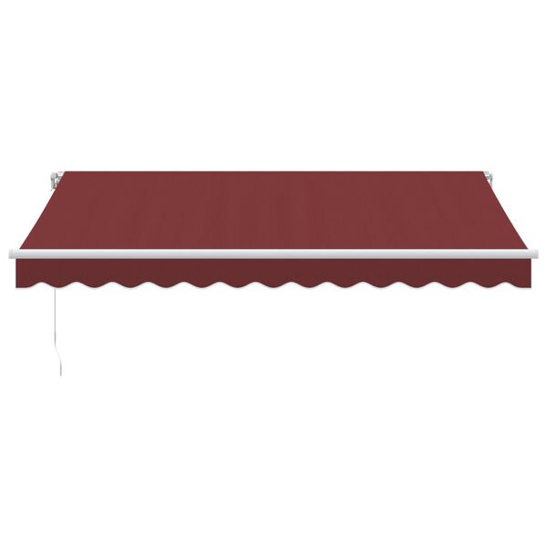 vidaXL Ročno zložljiva tenda bordo 350x250 cm