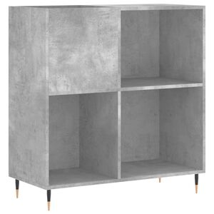 vidaXL Omarica za gramofonske plo&scaron;če betonsko siva 84,5x38x89 cm les