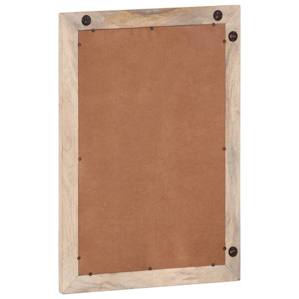 vidaXL Kopalniško ogledalo 50x70 cm trden mangov les in steklo