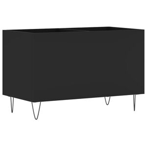 vidaXL Omarica za gramofonske plo&scaron;če črna 74,5x38x48 cm inženirski les