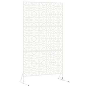 vidaXL Zaslonska za&scaron;čita 100 x 50 x 180 cm Jeklo Bela
