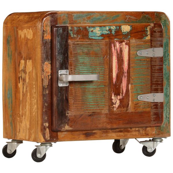 vidaXL Nočna omarica 50x30x50 cm trden predelan les