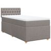 vidaXL Box spring postelja z vzmetnico taupe 90x190 cm blago