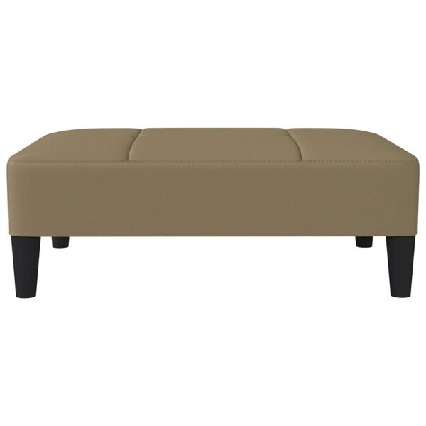 vidaXL Stolček za noge kapučino 78x56x32 cm umetno usnje