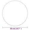 vidaXL Stensko ogledalo 50 cm okroglo steklo