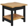 VidaXL Stranska miza EKAI Črna 50 x 50 x 45,5 cm Trdna borovina