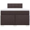 vidaXL Box spring postelja z vzmetnico temno rjava 120x190 cm blago