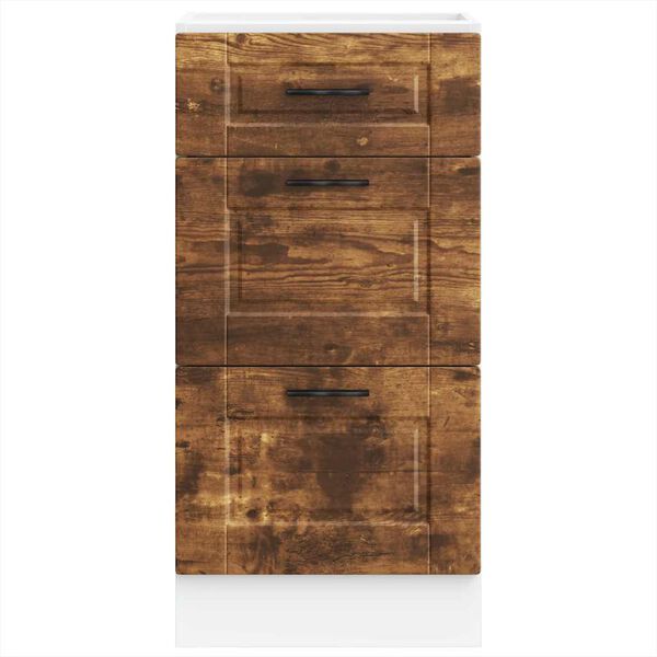 vidaXL Kuhinjska osnovna omarica Porto dimljen hrast inženirski les