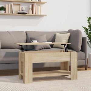 vidaXL Klubska mizica sonoma hrast 101x49x52 cm konstruiran les