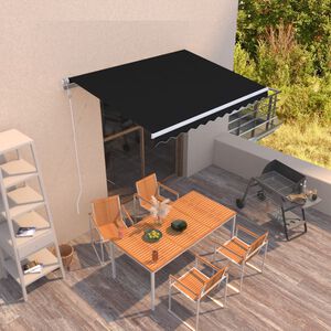vidaXL Avtomatsko zložljiva tenda 300x250 cm antracitna