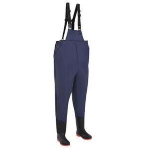 vidaXL Čevlji za ribolov z naramnicami PVC pletenina Velikost 46 Modra