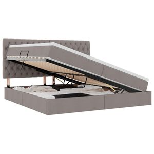 vidaXL Postelja z dodatnim prostorom za shranjevanje in LED osvetlitvijo