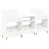 vidaXL Set medijskih polic 3 kos Bela 212 x 46 x 112 cm Inženirski les