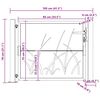 vidaXL Vrtna vrata 100x75 cm kortensko jeklo dizajn s travo