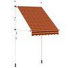 vidaXL Ročno zložljiva tenda 150 cm oranžna in rjava