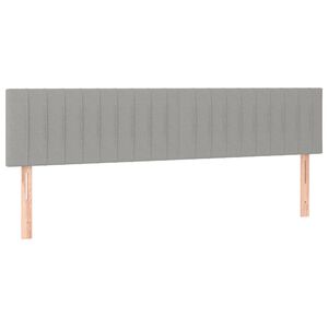 vidaXL Posteljno vzglavje svetlo siva 180x5x78/88 cm blago