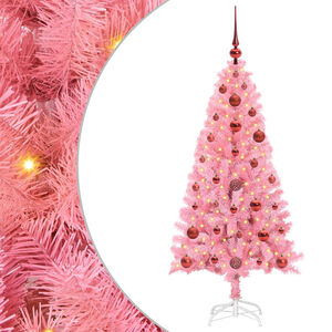 vidaXL Božično drevo Roza 120 cm PVC