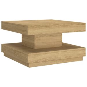 vidaXL Klubska mizica svetlo rjava 60x60x35 cm MDF