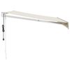 vidaXL Avtomatsko zložljiva tenda krem 3,5x2,5 m