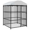 vidaXL Zunanji pasji boks s streho 150x150x210 cm