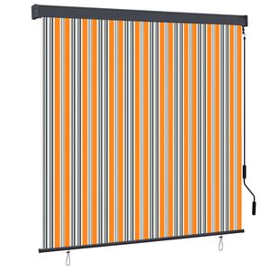 vidaXL Rolo Rumena in modra 180 x 250 cm Tkanina in aluminij