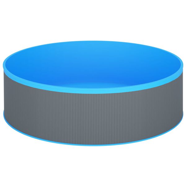 vidaXL Bazen z visečim lovilcem umazanije s črpalko 350x90 cm siv