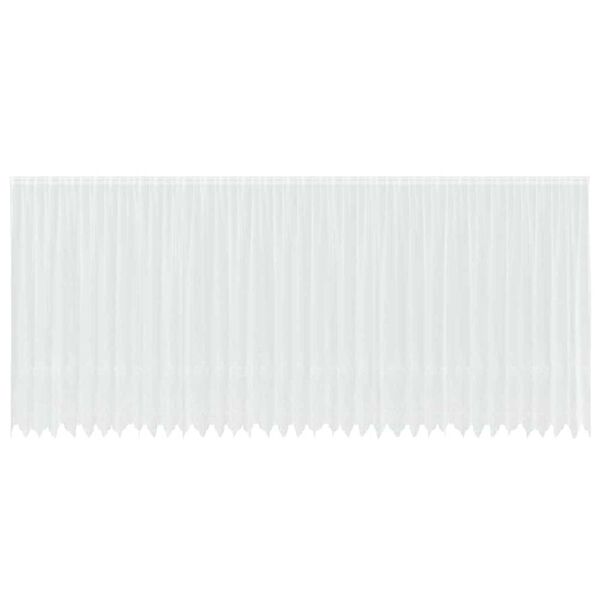 vidaXL Čipkasta Zavesa z zavesami Cvetlični Bela 240x900cm Poliester