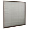 vidaXL Plise komarnik za okna aluminij rjav 120x120 cm
