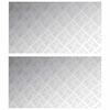 vidaXL Stopnice Pravokotna 2 pcs srebrna 90 x 50 cm Aluminij