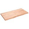 vidaXL Stenska polica svetlo rjava 120x60x(2-4) cm trdna hrastovina