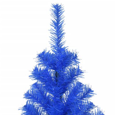 vidaXL Umetna novoletna jelka s stojalom modra 210 cm PVC