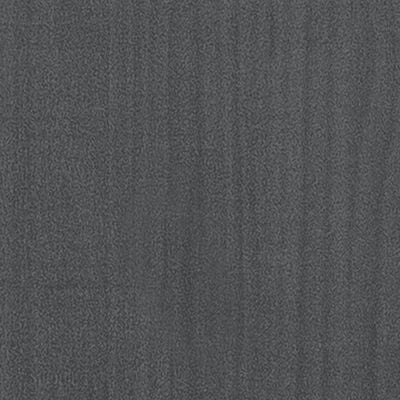vidaXL Posteljni okvir siv iz trdne borovine 140x190 cm