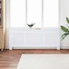 vidaXL Pokrov za radiator MDF bel 205 cm