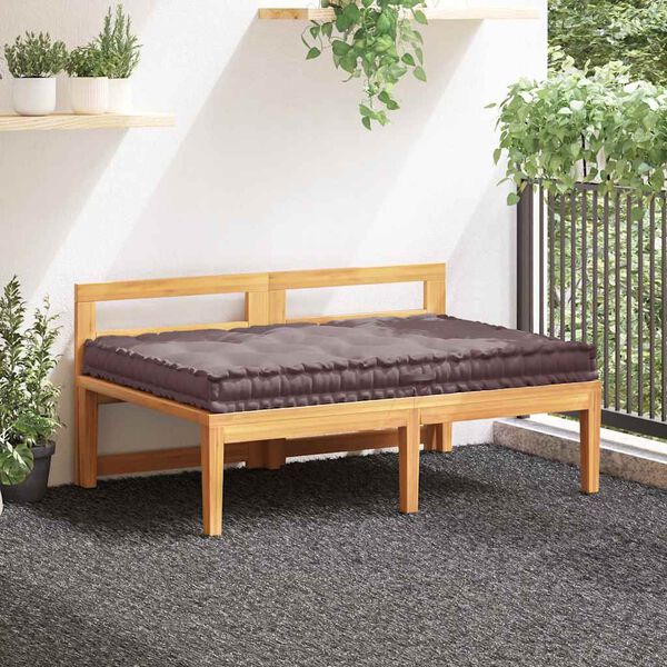 vidaXL Talna sedežna blazina za paleto bombaž 120x80x10 cm taupe