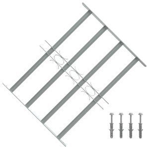 vidaXL Nastavljiva okenska re&scaron;etka s 4 prečkami 500-650 mm