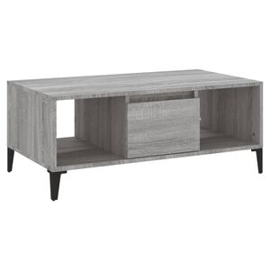 vidaXL Klubska mizica siva sonoma 90x50x36,5 cm inženirski les