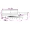 vidaXL Posteljni okvir iz trdne borovine 200x200 cm črn