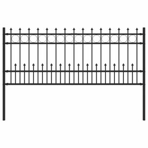 vidaXL Spike obroč ograje HORST 200 x 130 cm Pra&scaron;no lakirano jeklo