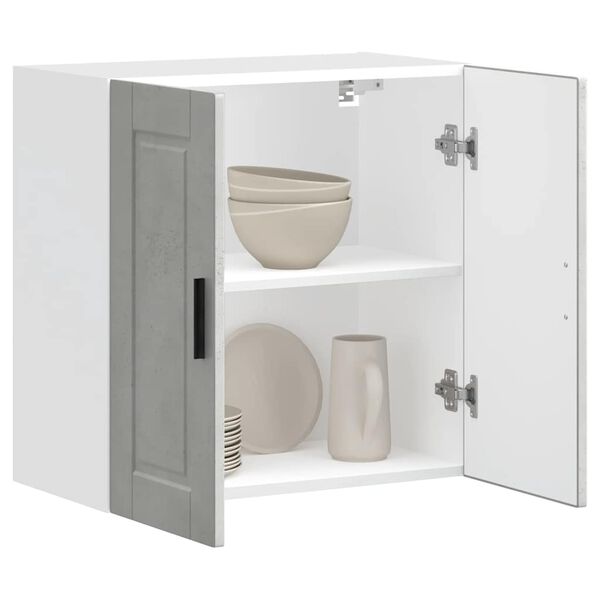 vidaXL Kuhinjska stenska omarica Porto betonsko siv inženirski les