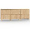 vidaXL Komoda 2 kosa dimljeni hrast 60x35x70 cm inženirski les