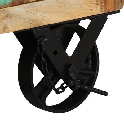 vidaXL Nočna omarica s kolesi 40x30x57 cm trden predelan les