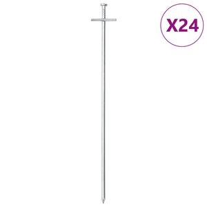 vidaXL Klini za &scaron;otor 24 kosov 29,5 cm &Oslash;6 mm pocinkano jeklo