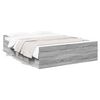 vidaXL Posteljni okvir s predali siva sonoma 135x190cm inženirski les