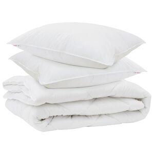 vidaXL odeja za vse sezone z blazino 3 pcs Bela Mikrovlakna