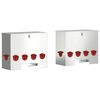 vidaXL Hranilnik za pi&scaron;čance 2 pcs srebrna 60,5 x 29 x 51 cm