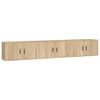 vidaXL Stenska TV omarica 3 kosi sonoma hrast 80x34,5x40 cm