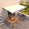 vidaXL Avtomatsko zložljiva tenda 500x300 cm krem